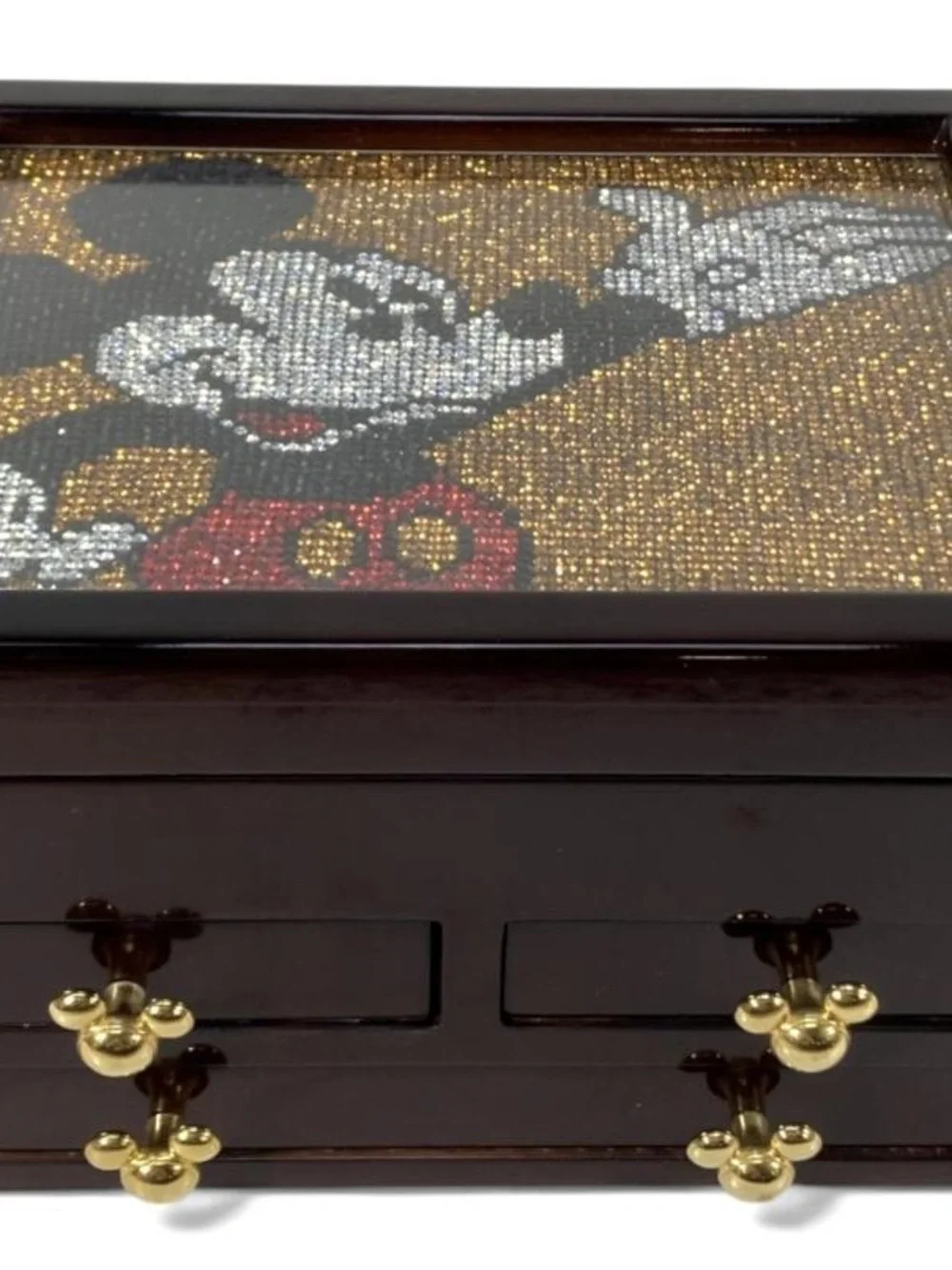 Vintage Mickey Mouse Beaded Decorative Jewelry Box